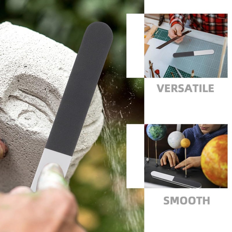 6Pcs 3 Sided Sanding Sticks Set 17.8cm Micro Sander Tools for Resin Plastic Models with Black White Grey Polishing Sticks - Image 3